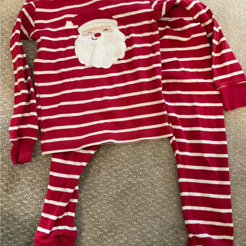 Carter's Festive Red and White Striped Pajama Set
